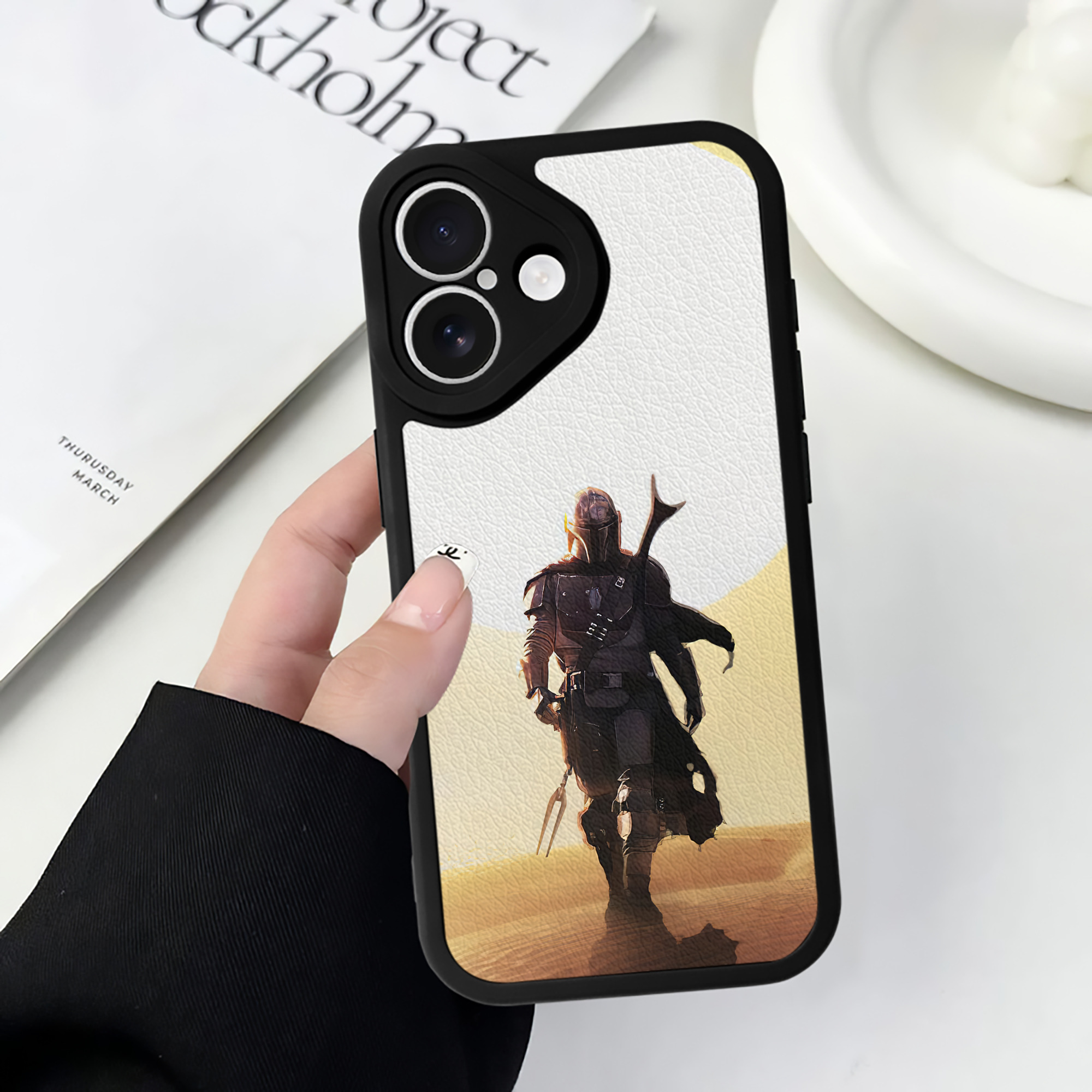 （画像用） スター・ウォーズ Star Wars 【iPhone 16シリーズ対応】シリコンスマホケース（レザー調） 材質：シリコン